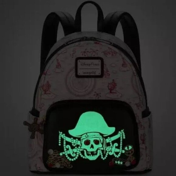 Loungefly Disney Parks Pirates Of The Caribbean Glow Mini Backpack NWT - Picture 4 of 4